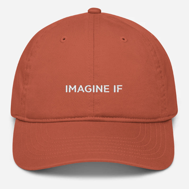 'Imagine If' Embroidered Organic Baseball Hat