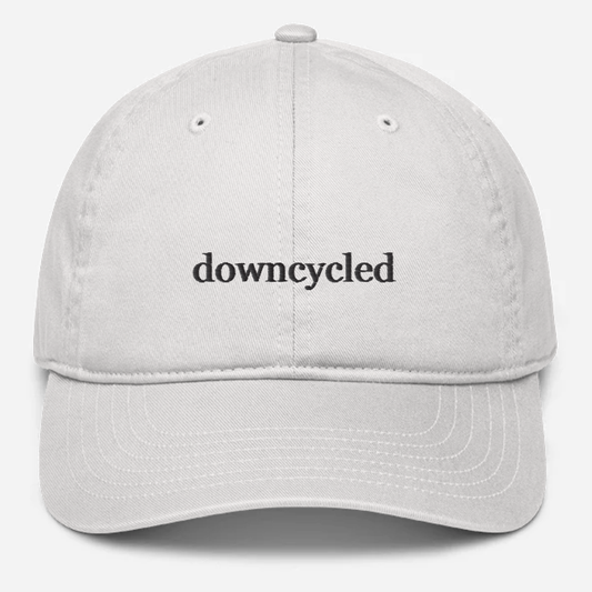 'Downcycled' Embroidered Organic Baseball Hat