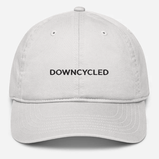 'Downcycled' Embroidered Organic Baseball Hat