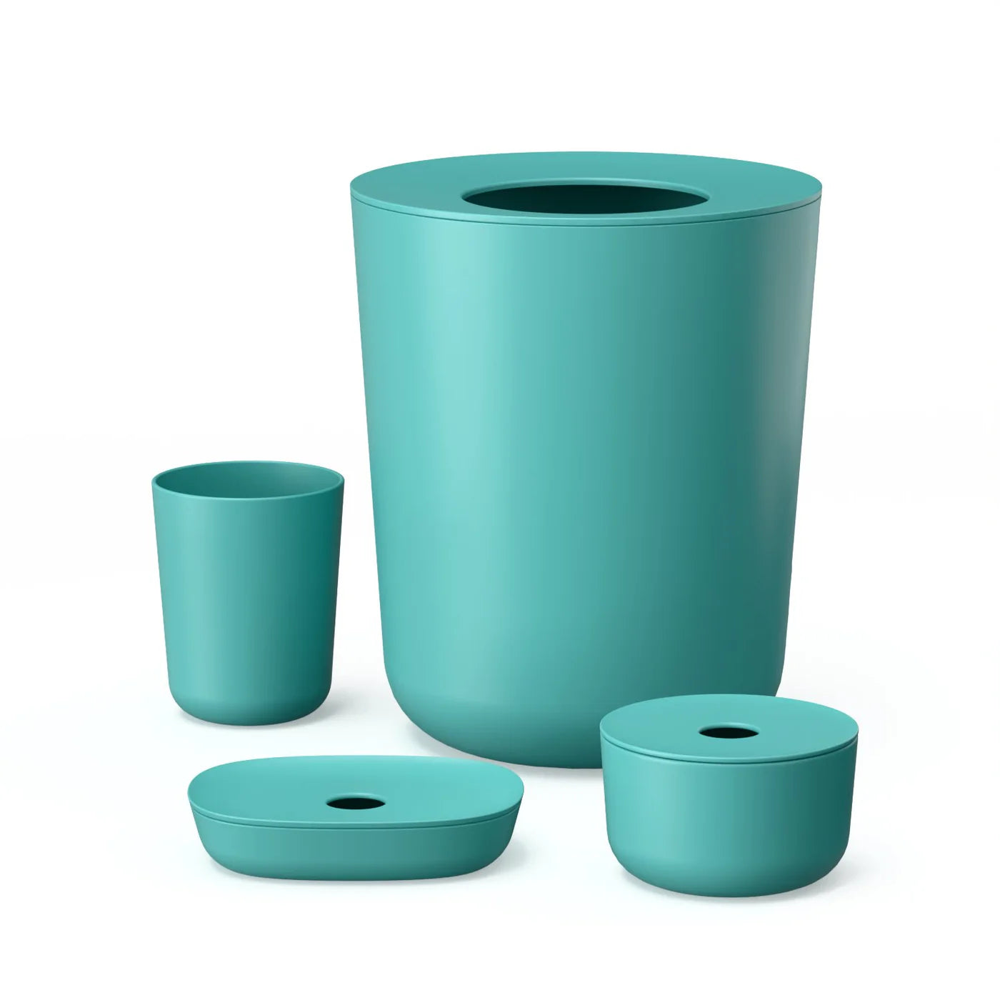 Bamboo 4-Piece Bathroom Set - Lagoon