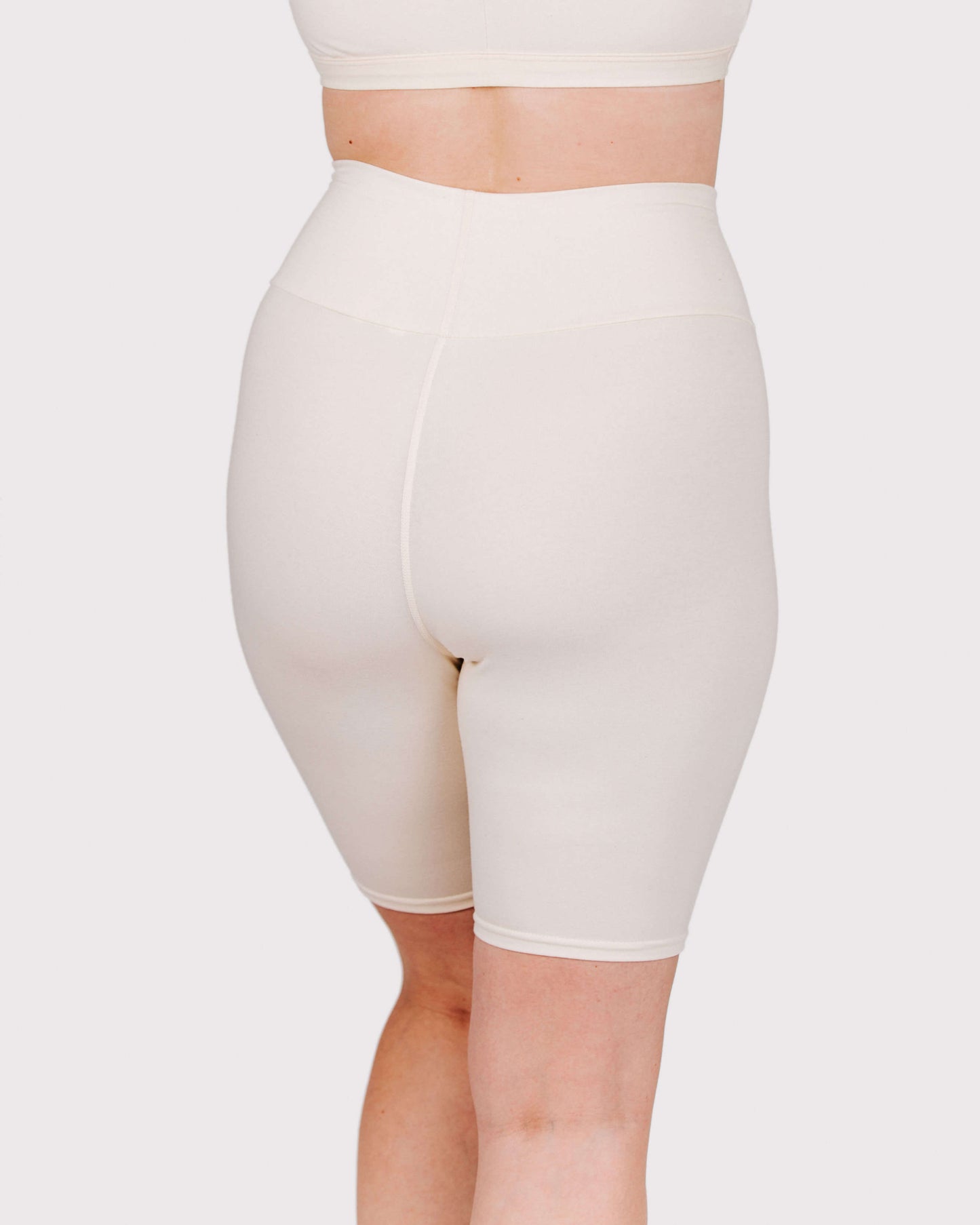 High Rise Bike Shorts Plain Black