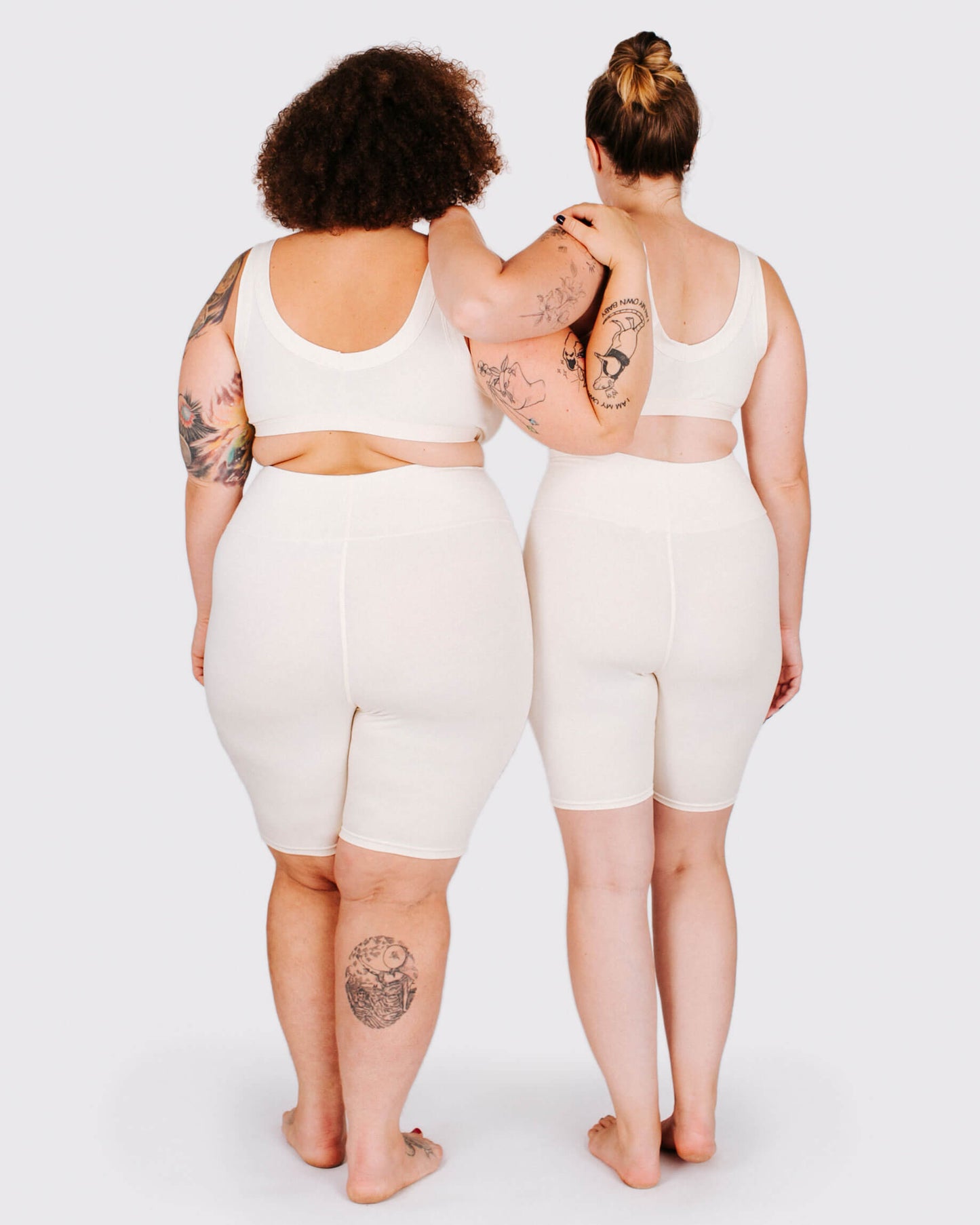 High Rise Bike Shorts Plain Vanilla