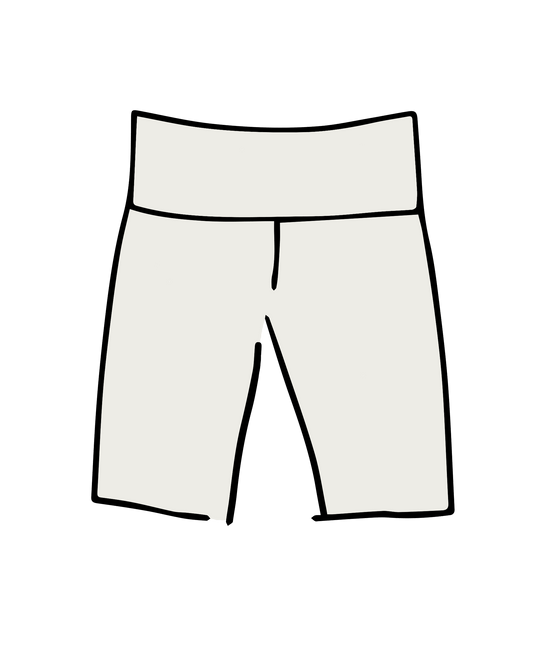 High Rise Bike Shorts Plain Vanilla