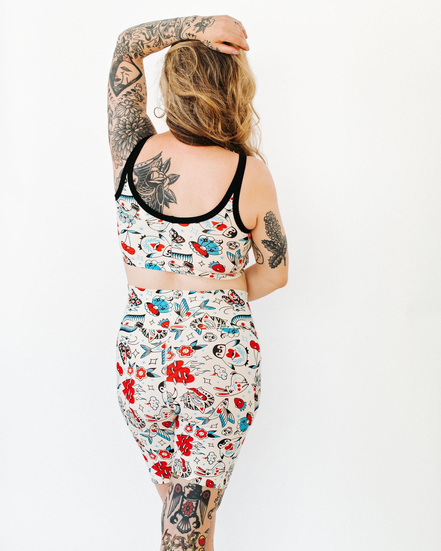 High Rise Bike Shorts Inked Up