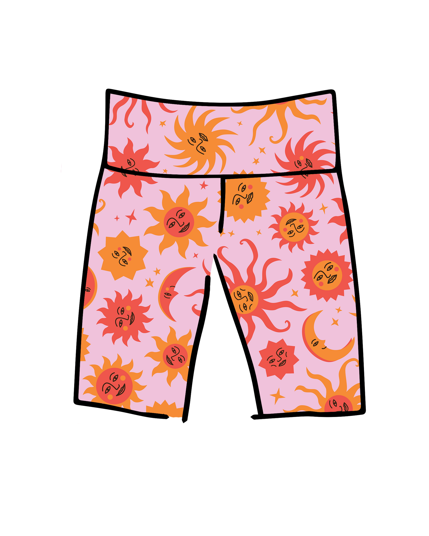 High Rise Bike Shorts Luna y Sol