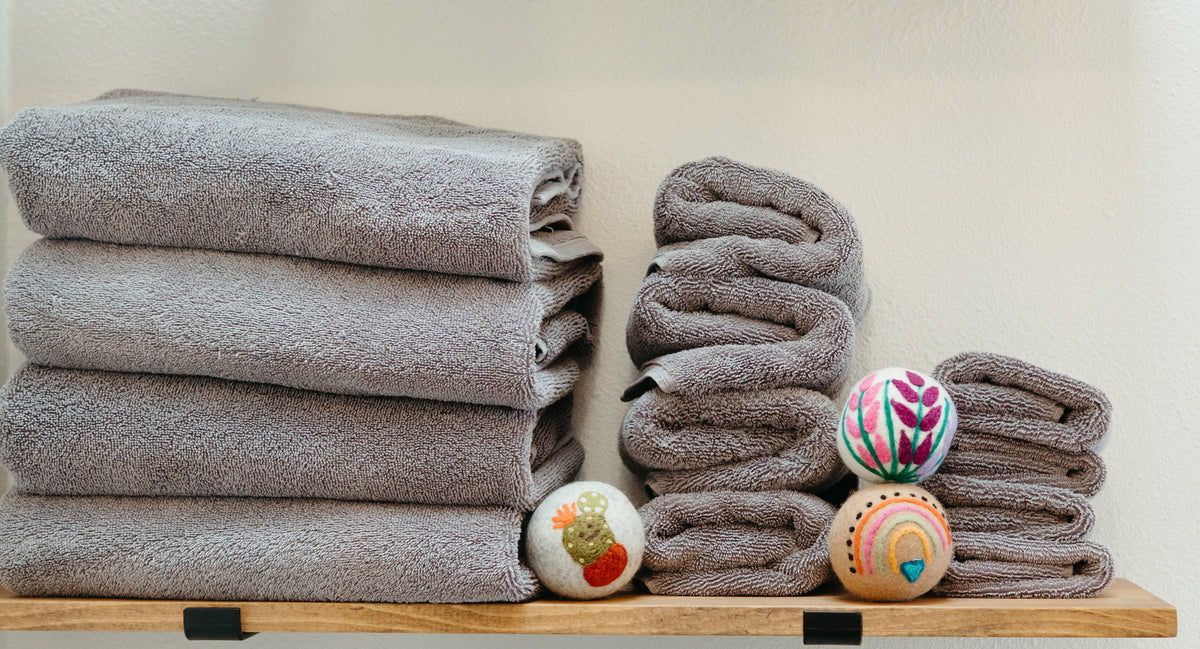 Organic Wool Dryer Ball--Bubblegum Pink Wrapped Daisy