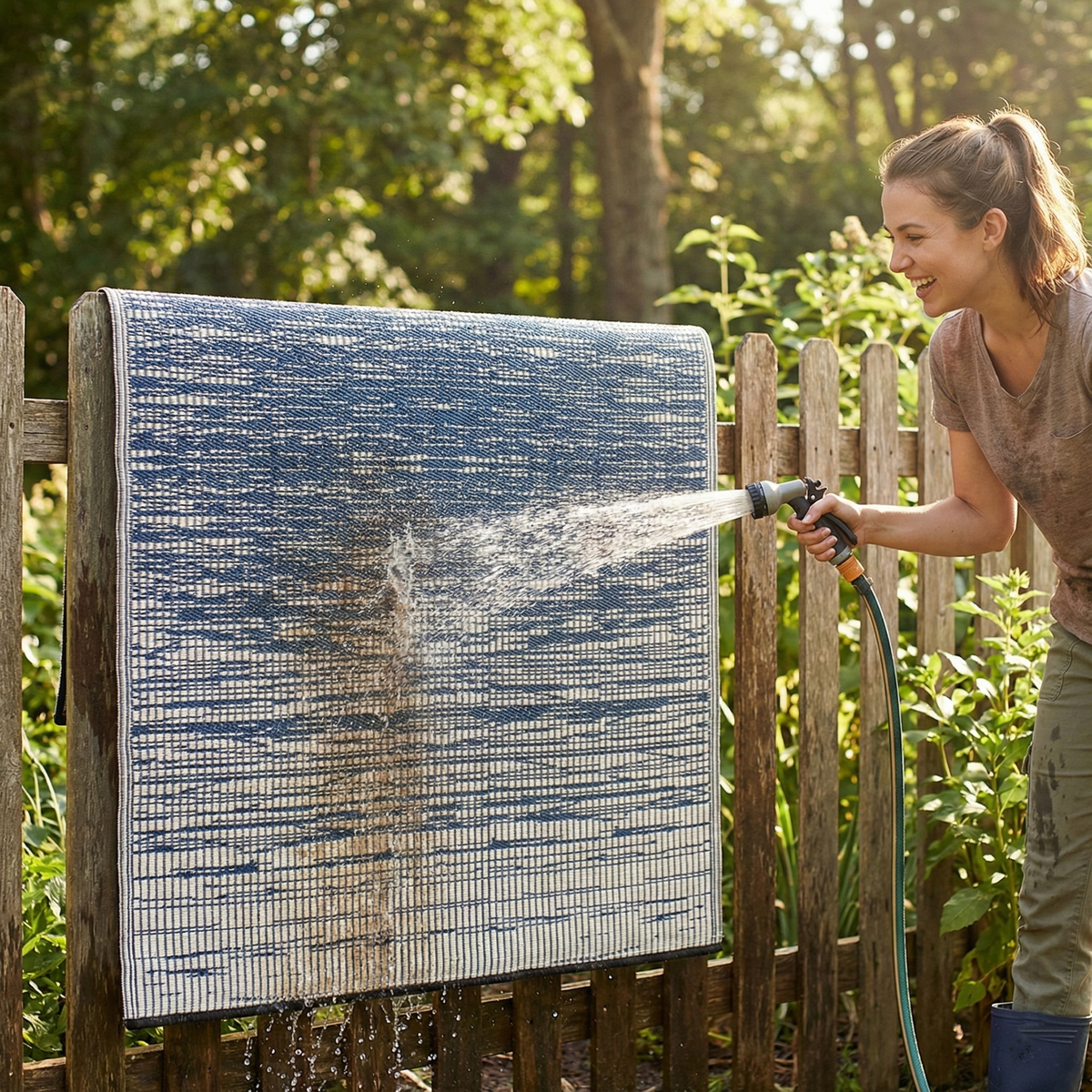 Brooklyn - Blue Outdoor Rug for Patio