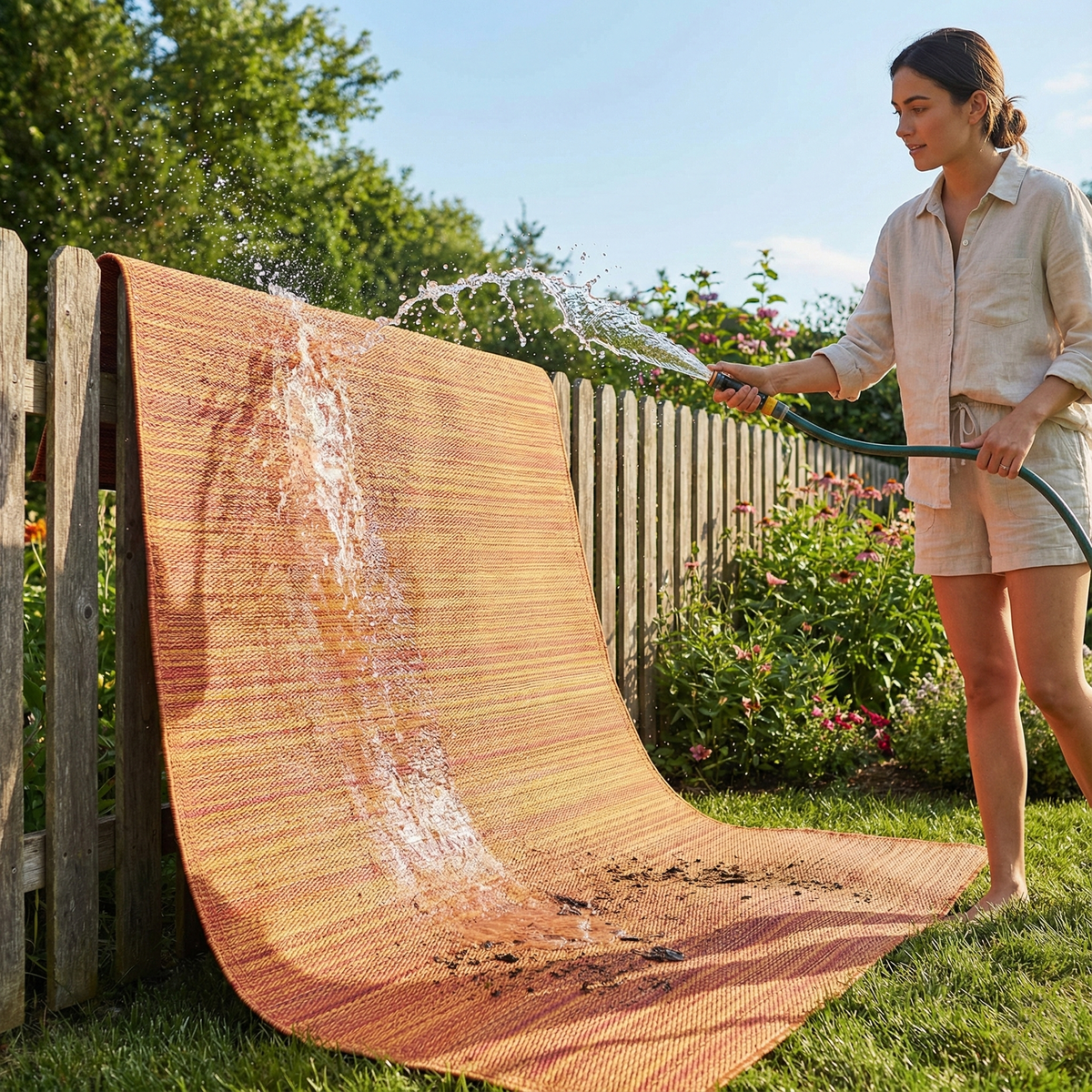 Cancun - Terracotta Outdoor Rug for Patio