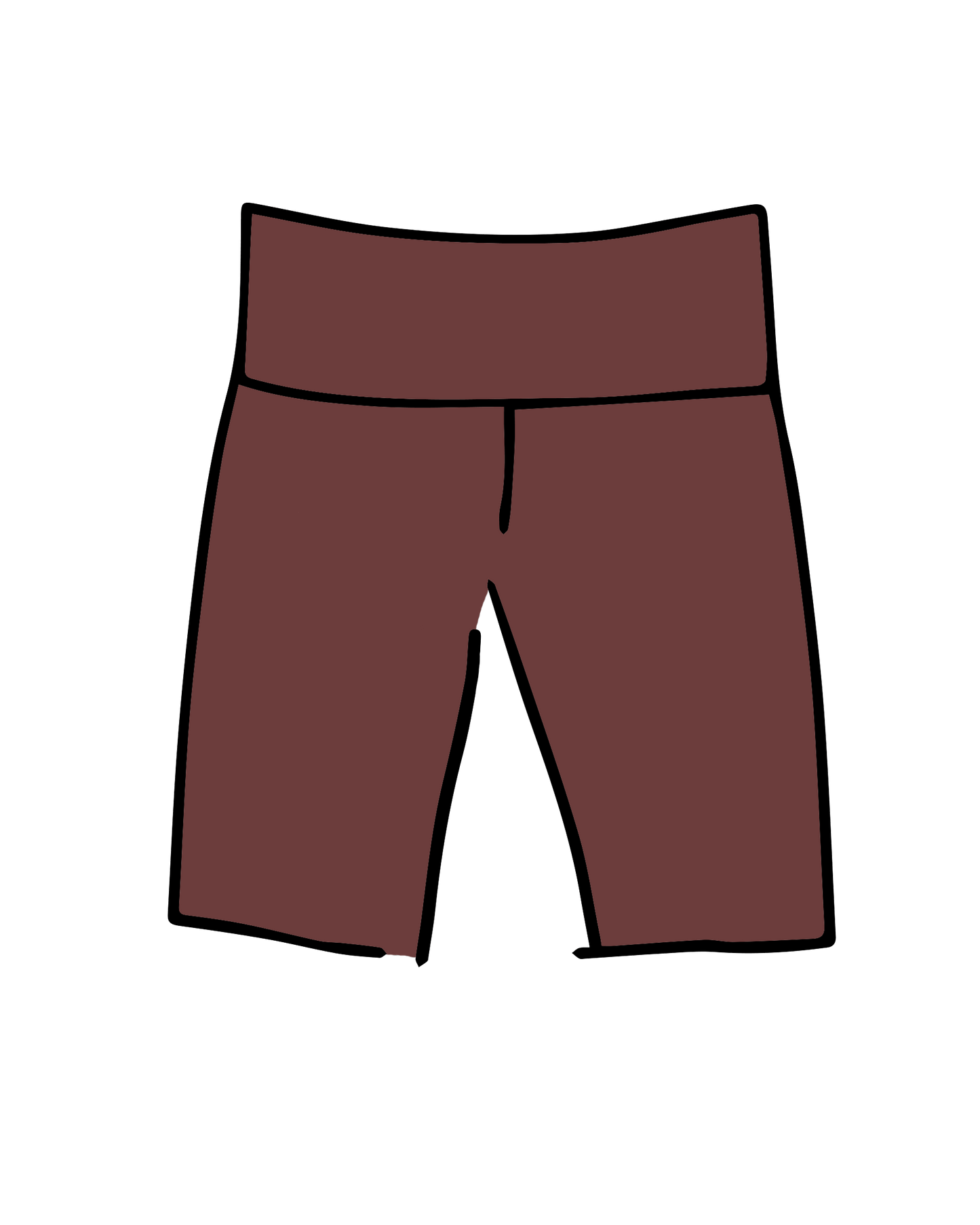 High Rise Bike Shorts Chestnut