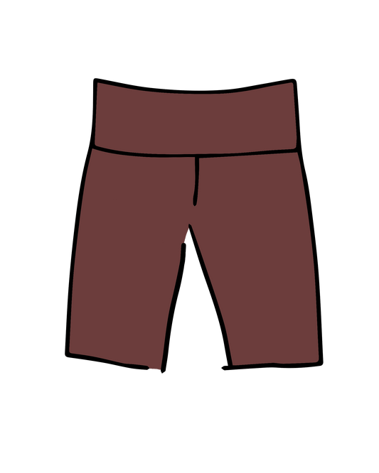 High Rise Bike Shorts Chestnut