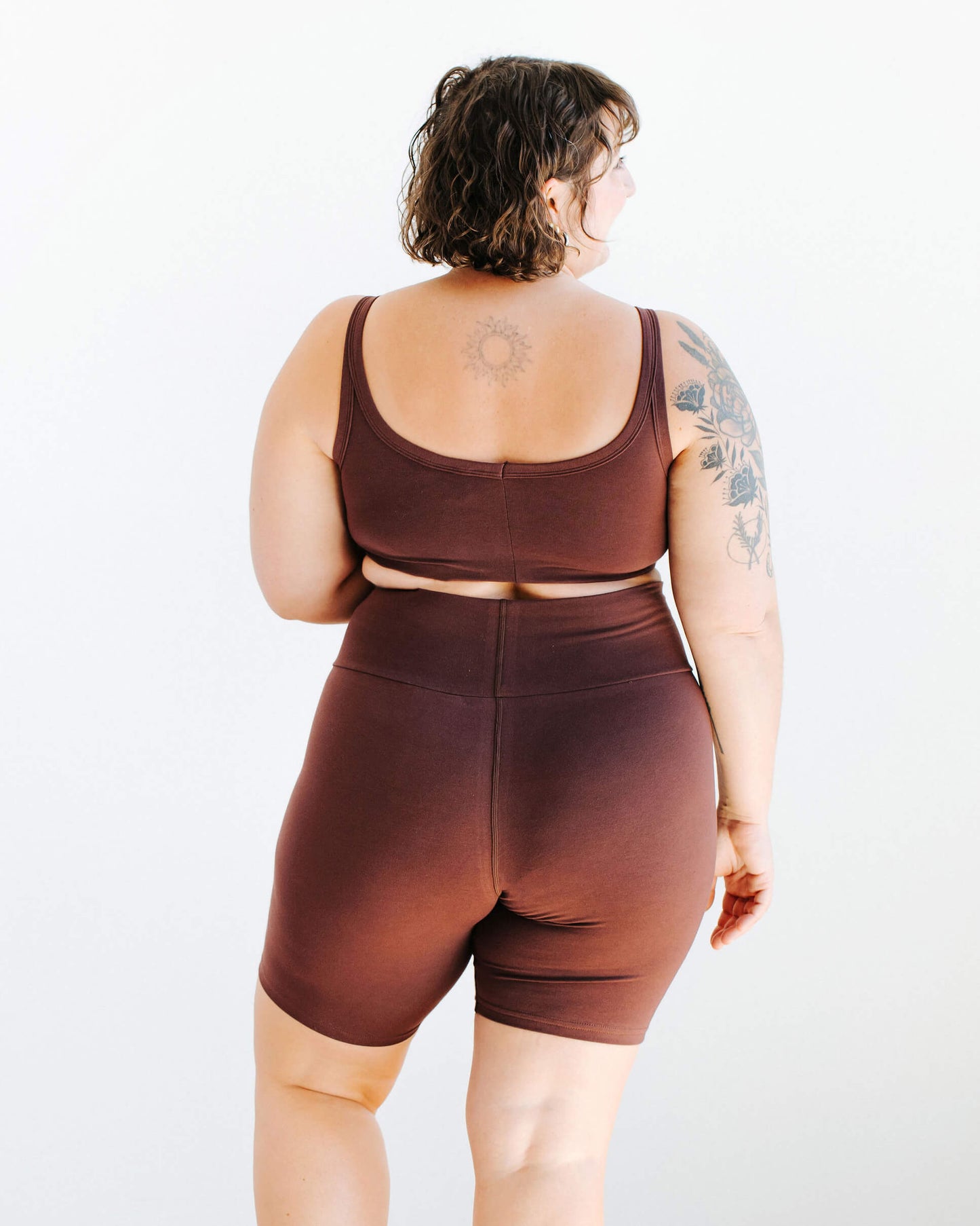 High Rise Bike Shorts Chestnut