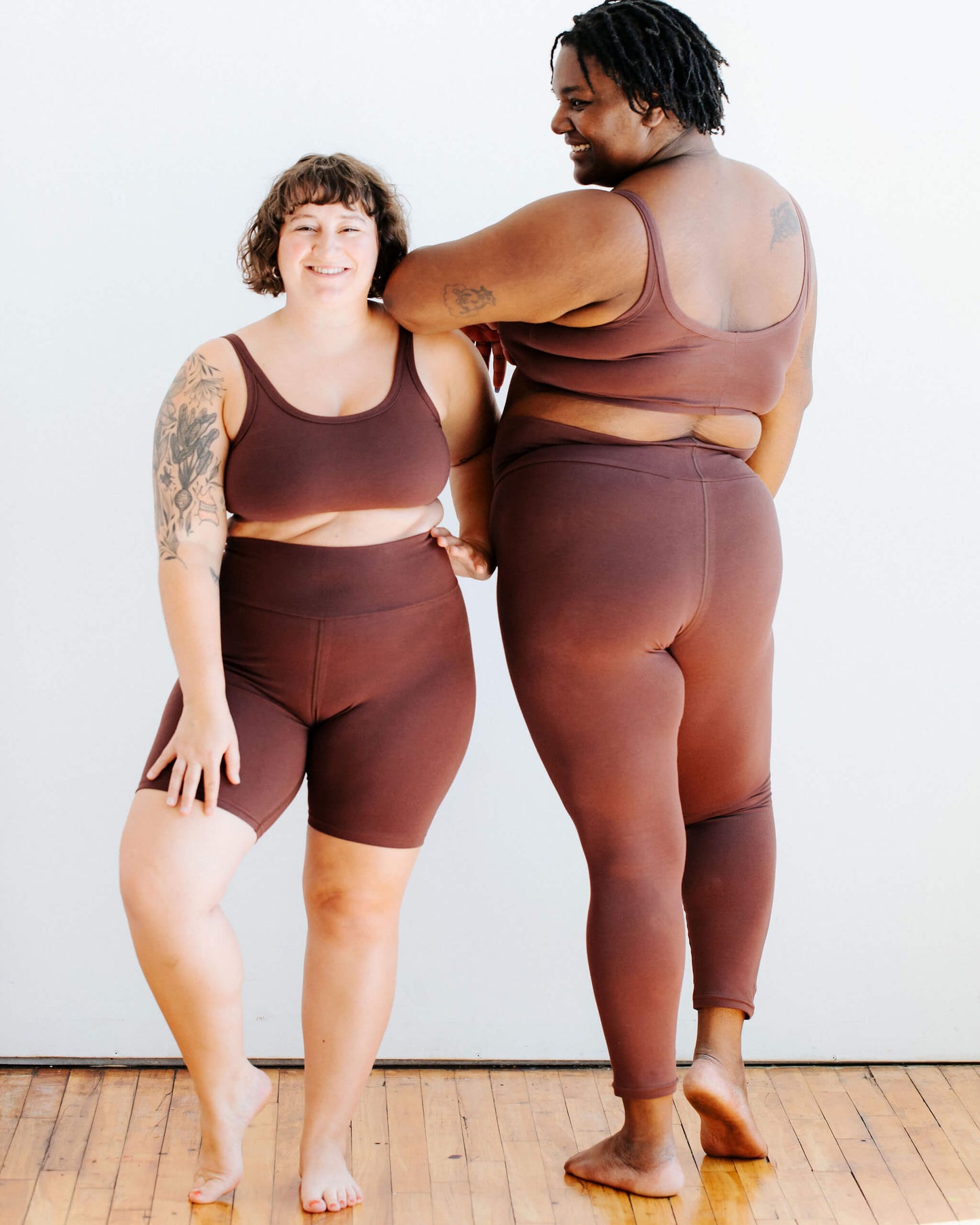 High Rise Bike Shorts Chestnut