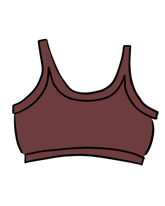 Longline Bra Chestnut