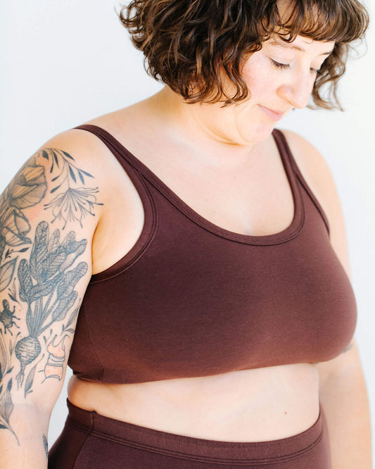 Longline Bra Chestnut