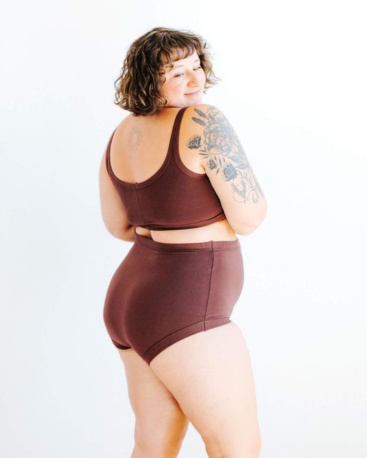 Longline Bra Chestnut
