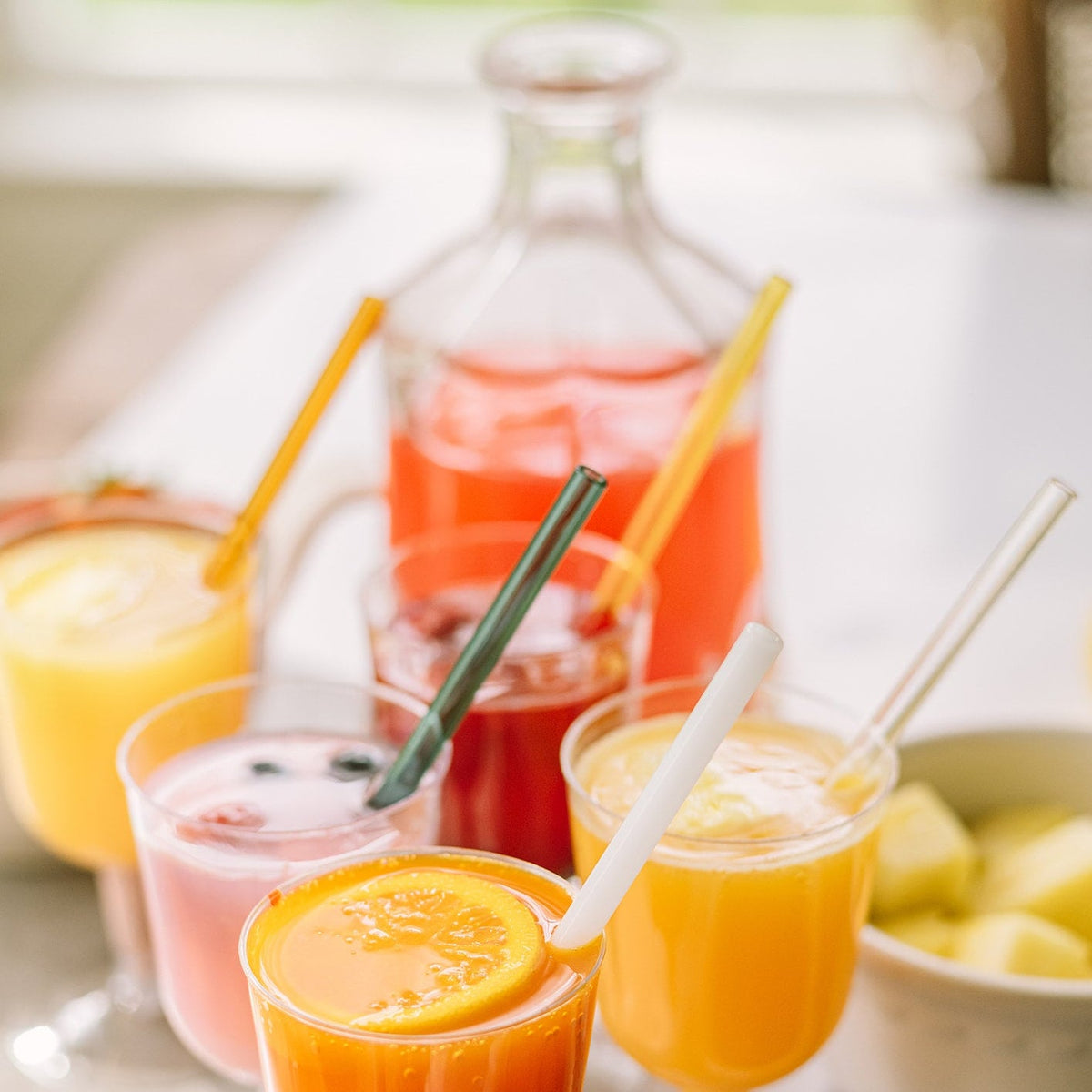 Glass Cocktail and Coffee Straw Set - Air