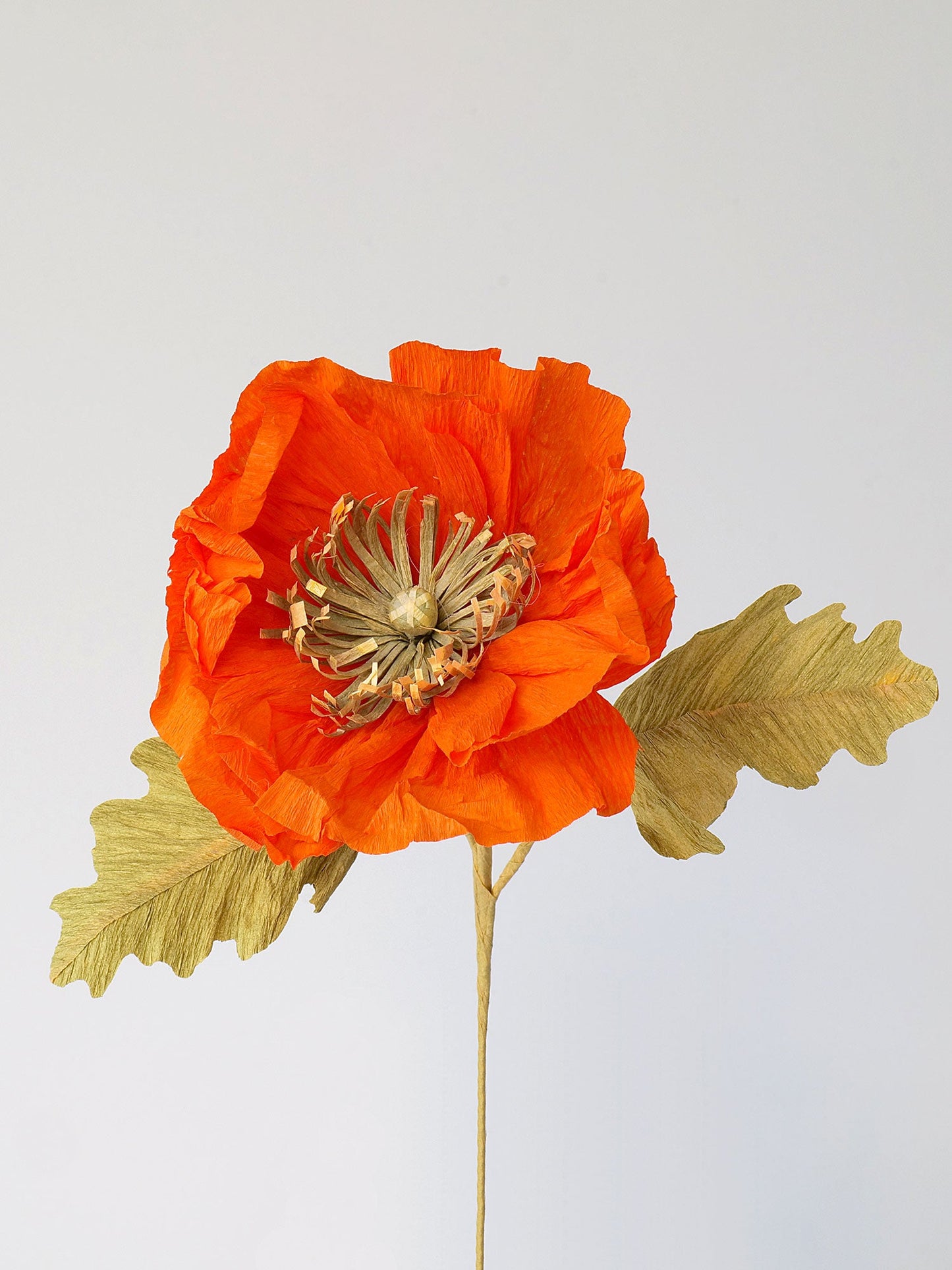 Icelandic Poppy Single Stem | Handcrafted Paper Flower