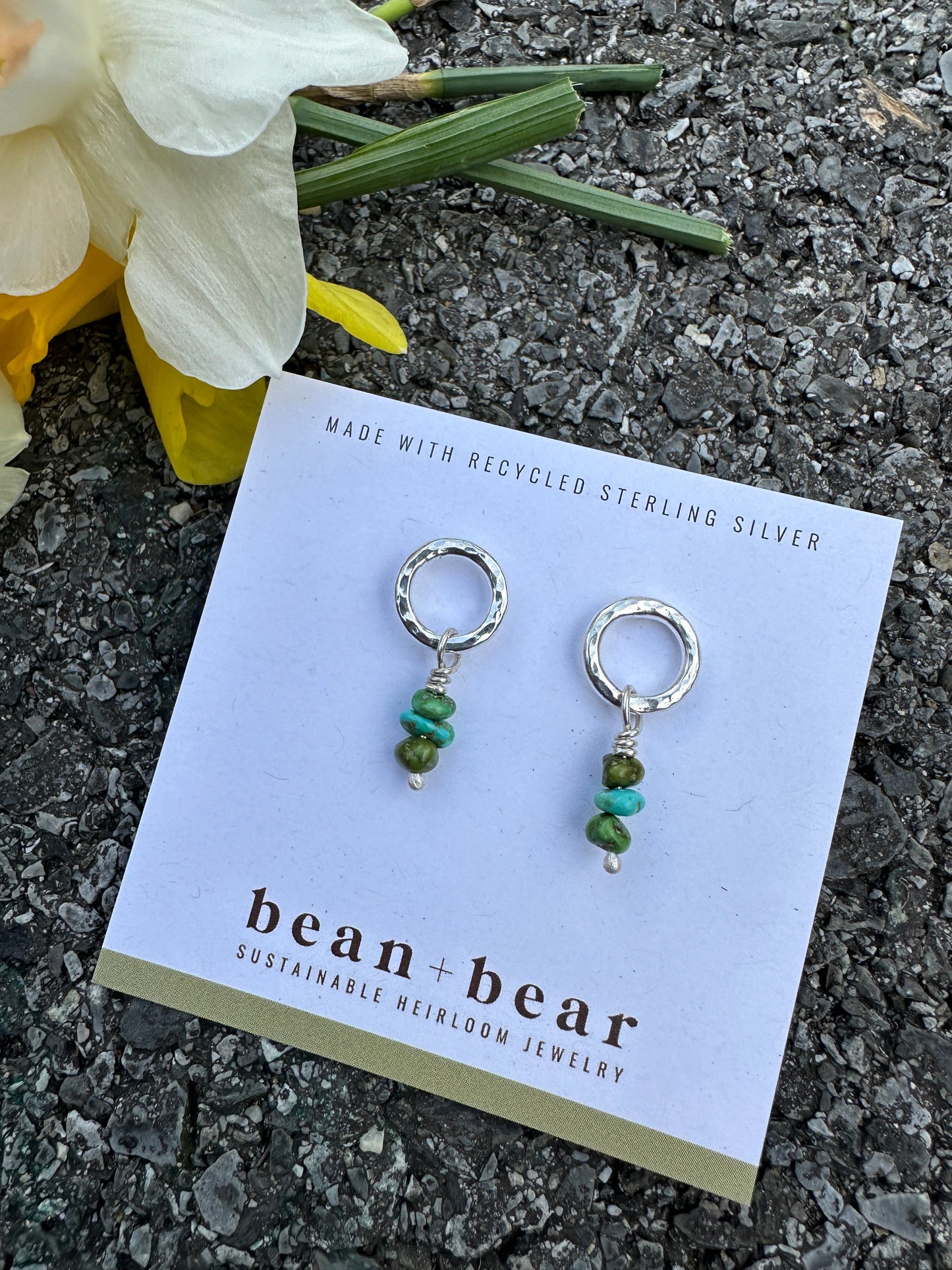 Beaded Potomac Collection Circle Studs - 3 Beads