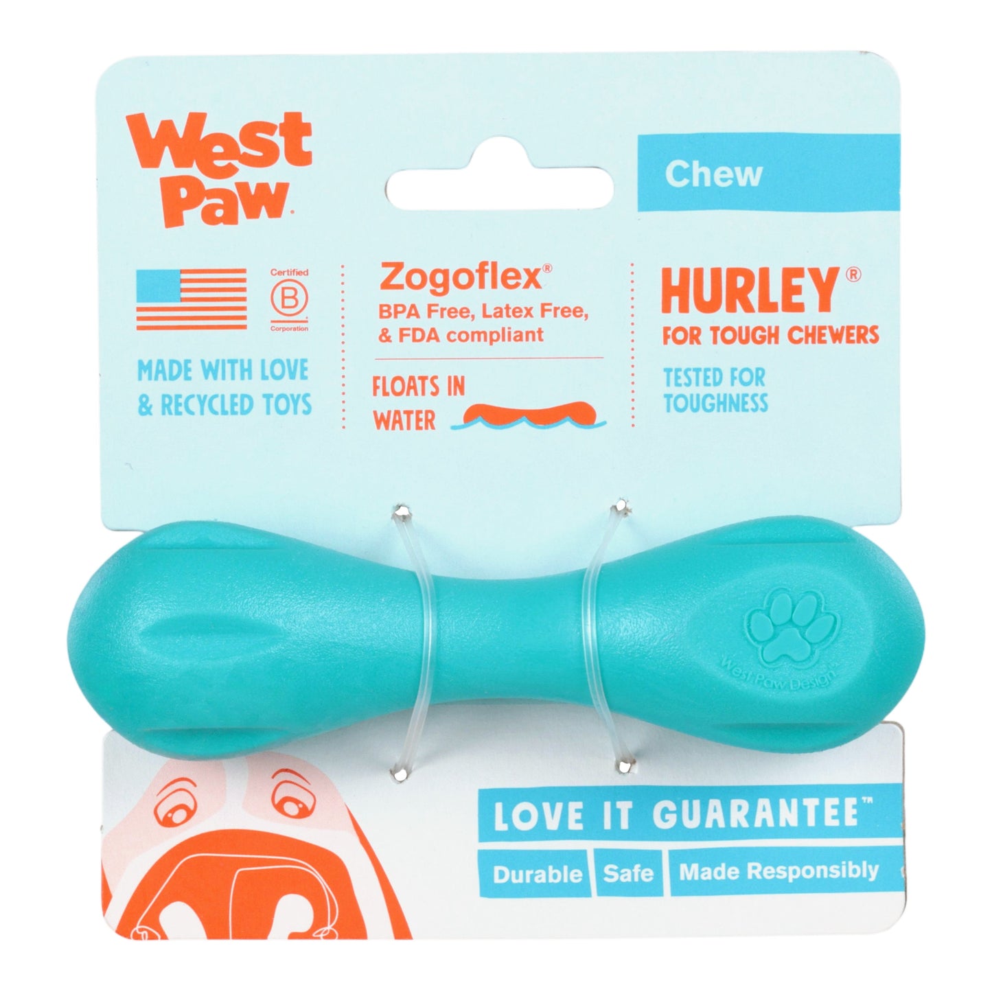 Hurley Teal Dog Toy