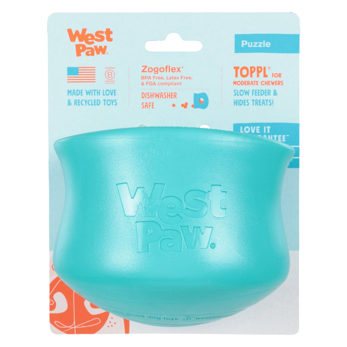 Toppl Teal Dog Toy