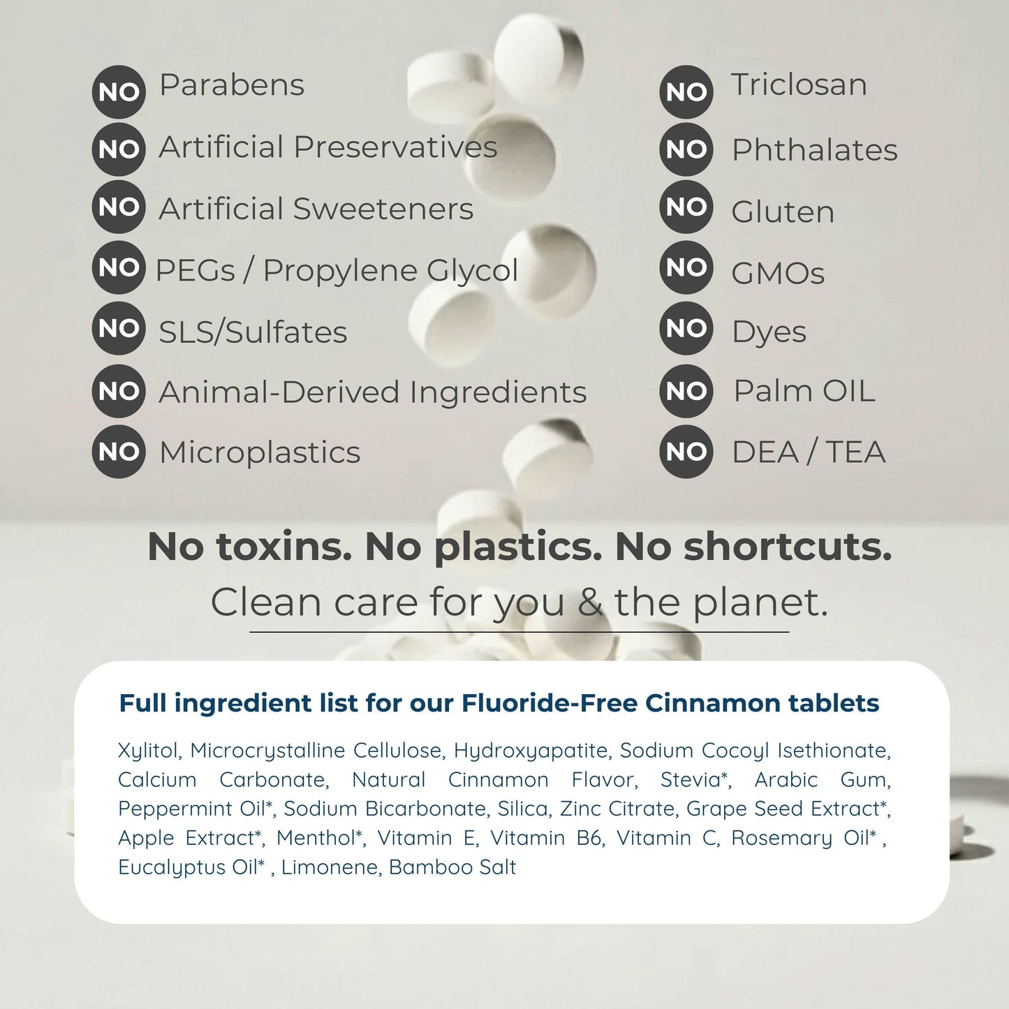 Fluoride-Free Cinnamon Toothpaste Tablets — 1 Month