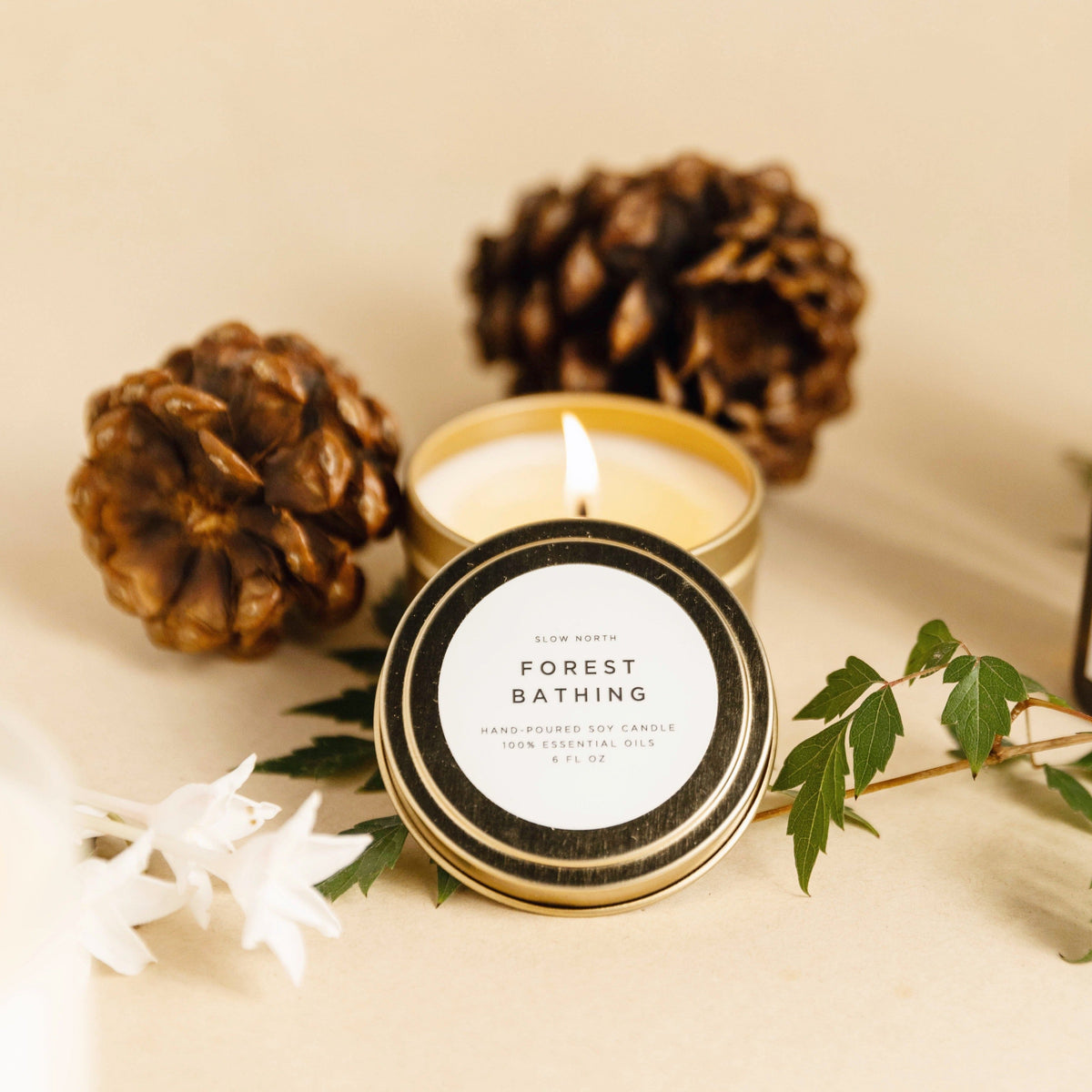 Forest Bathing - Fir + Pine + Patchouli Travel Tin Candle