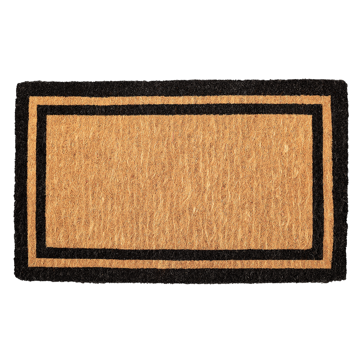Double Black Border Coir Doormat