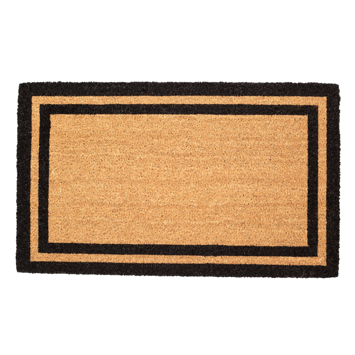 Double Black Border Coir Doormat