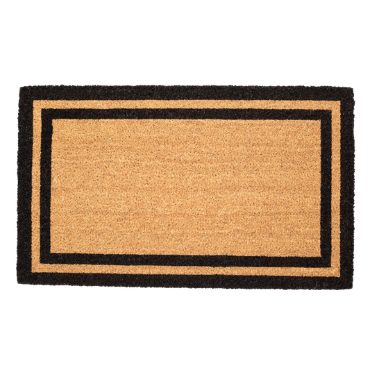 Double Black Border Coir Doormat