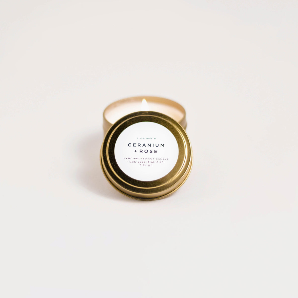 Geranium + Rose Travel Tin Candle