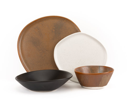 4 Piece Ripple Dinner Setting