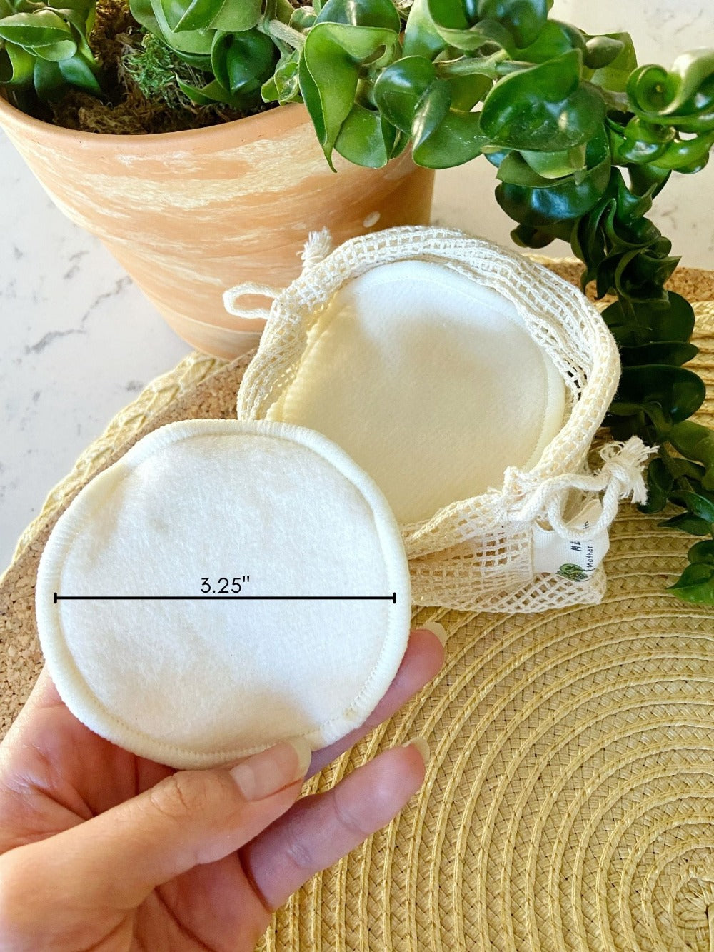 Bamboo Storage Box + Hemp Cotton Rounds Set