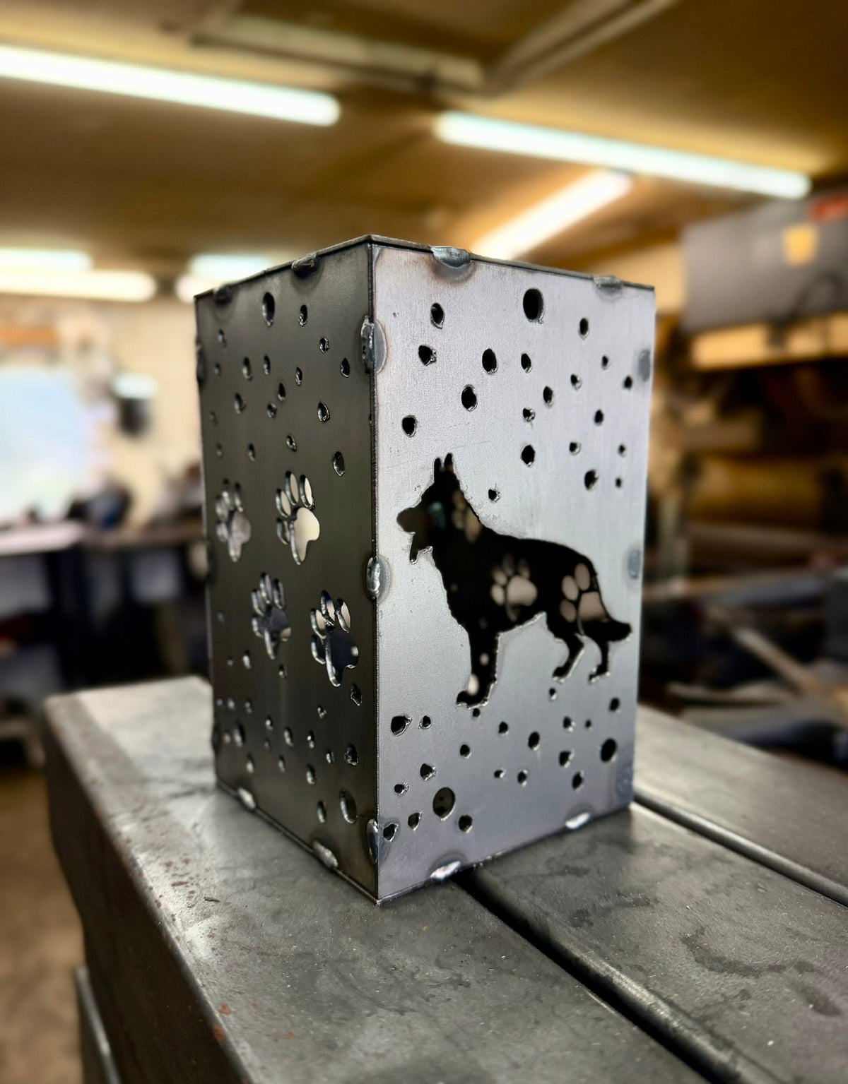Hanging Steel Solar Puppy Cube | 6.5 in. | Pick a Breed