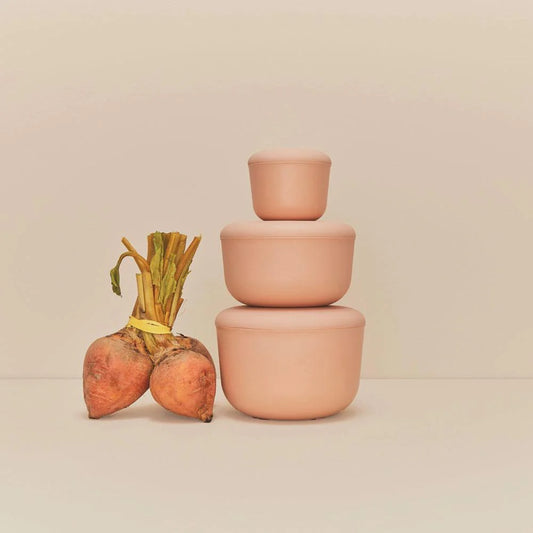 Bamboo 25 oz and 40 oz Store & Go Food Container Set - Blush