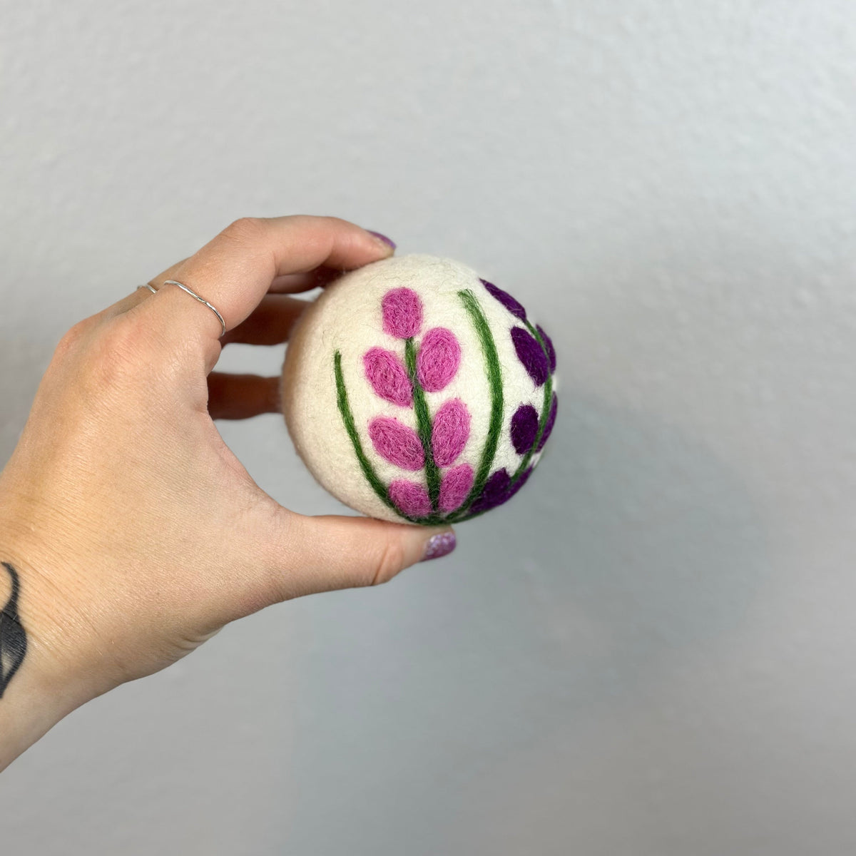 Organic Wool Dryer Ball--Lavender Fields