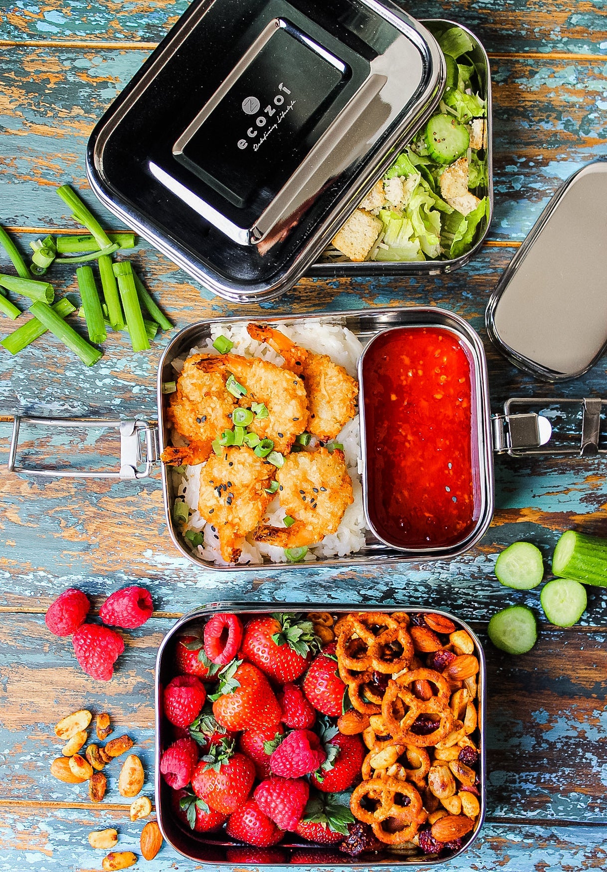 Stainless Steel Lunch Box, 3 Tier Leak Proof, 75 Oz