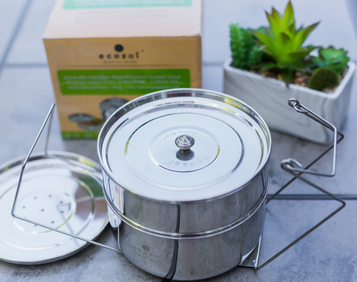 Instant Pot Insert Pans, 2 Tier for 6 Qt / 8 Qt Pressure Cookers with 5 Mini Cups for Baking