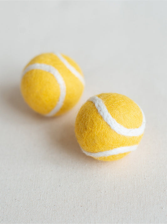 TENNIS BALL WOOL CAT TOY