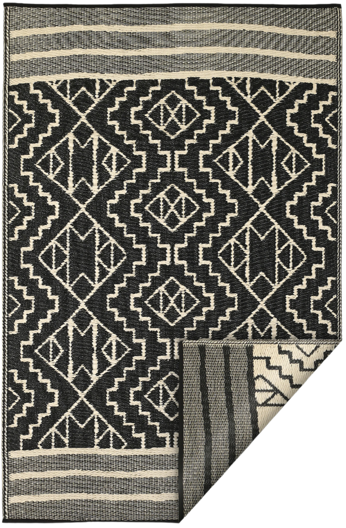 Kilimanjaro - Black Outdoor Rug for Patio FINAL SALE