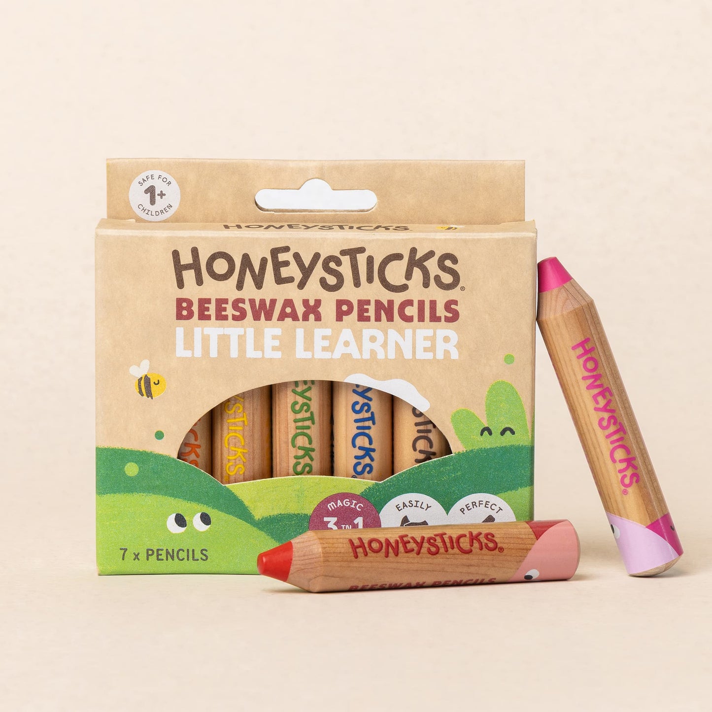 Honeysticks Magic 3-in-1 Beeswax Pencils Little Learners 7pk