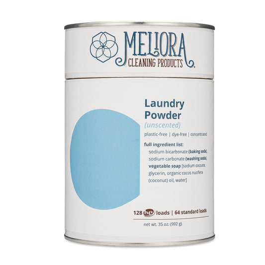 Laundry Powder Detergent - 128 HE (64 Standard) Loads - Plastic-Free
