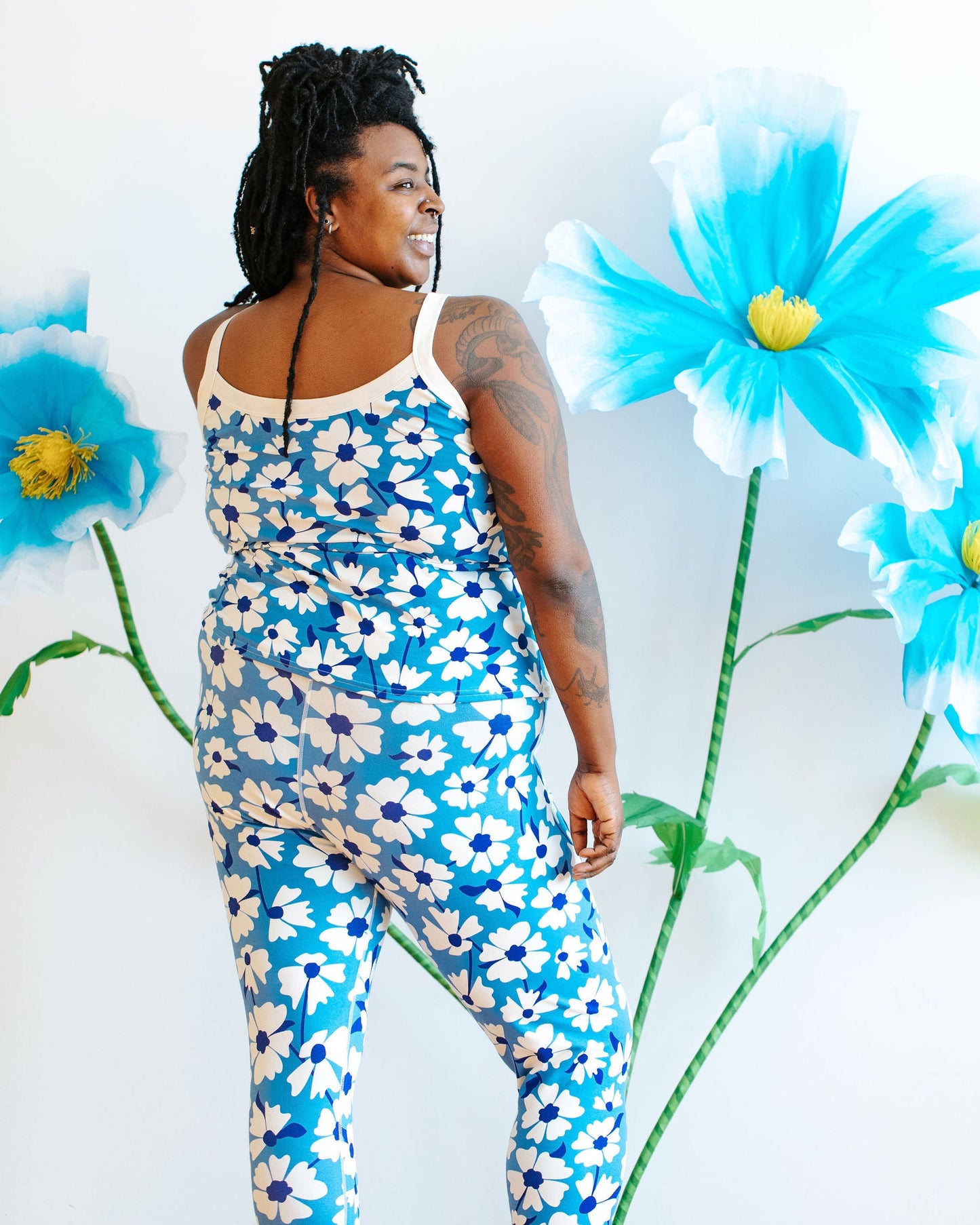 High Rise Extra Long Leggings Moody Blooms