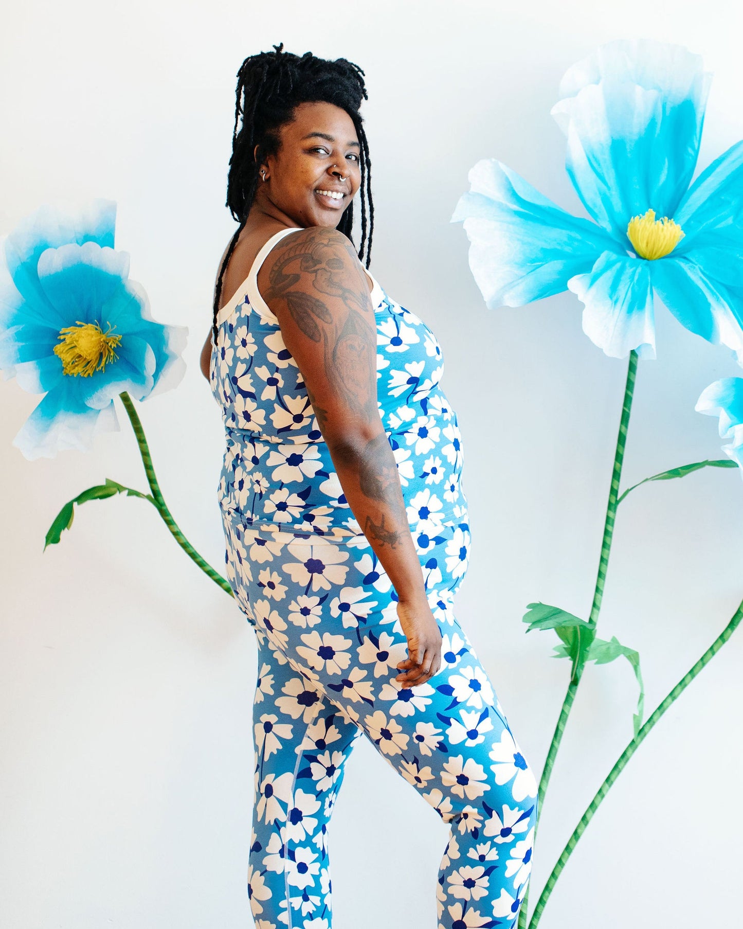 High Rise Extra Long Leggings Moody Blooms