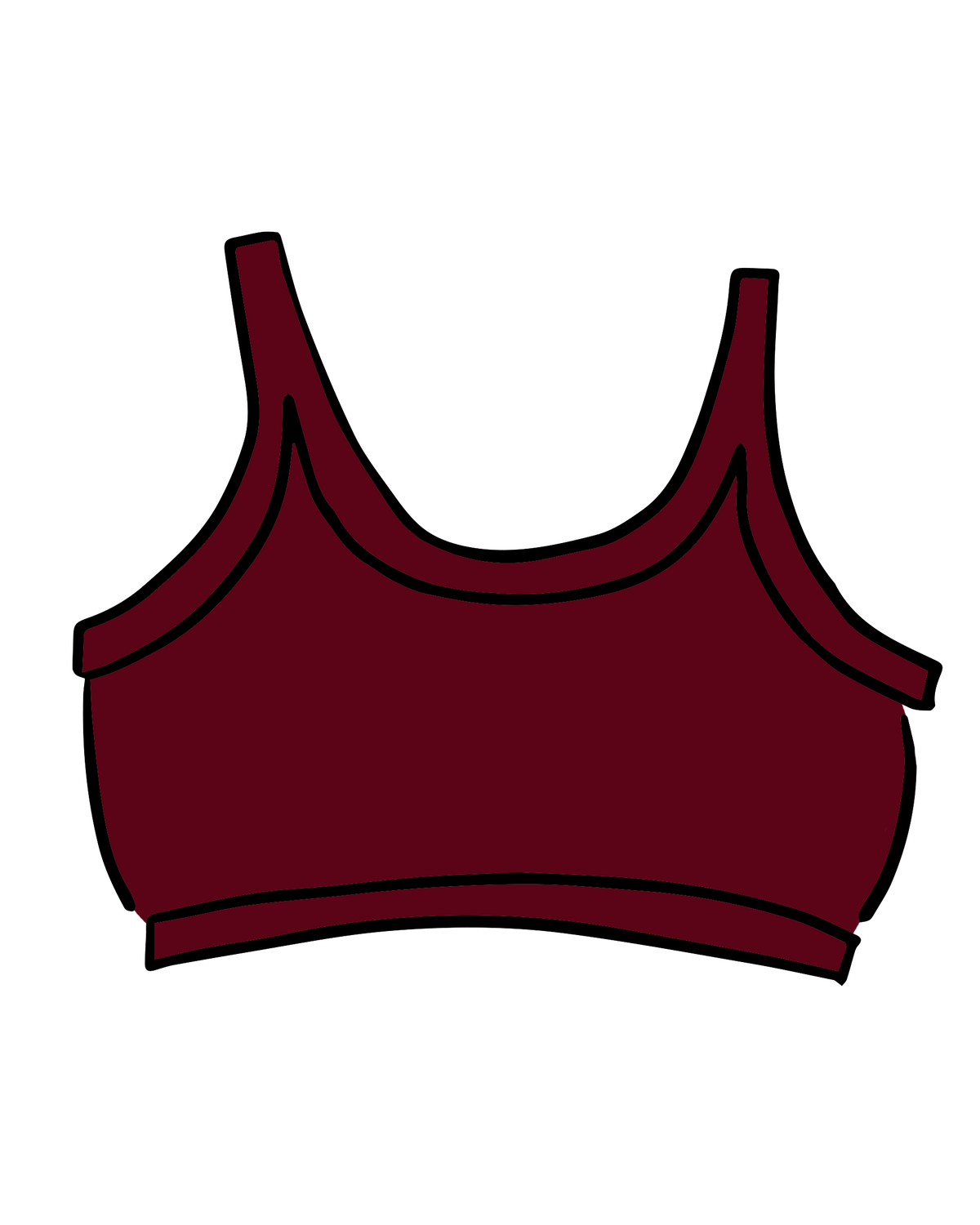 Longline Bra Tuscan Red