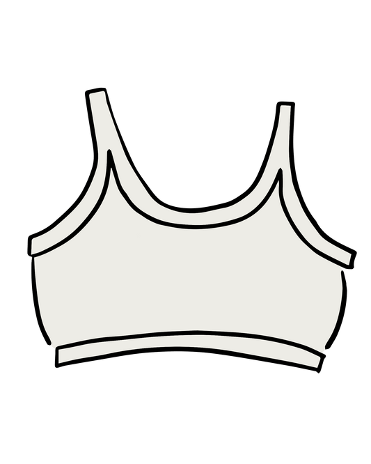 Longline Bra Plain Vanilla