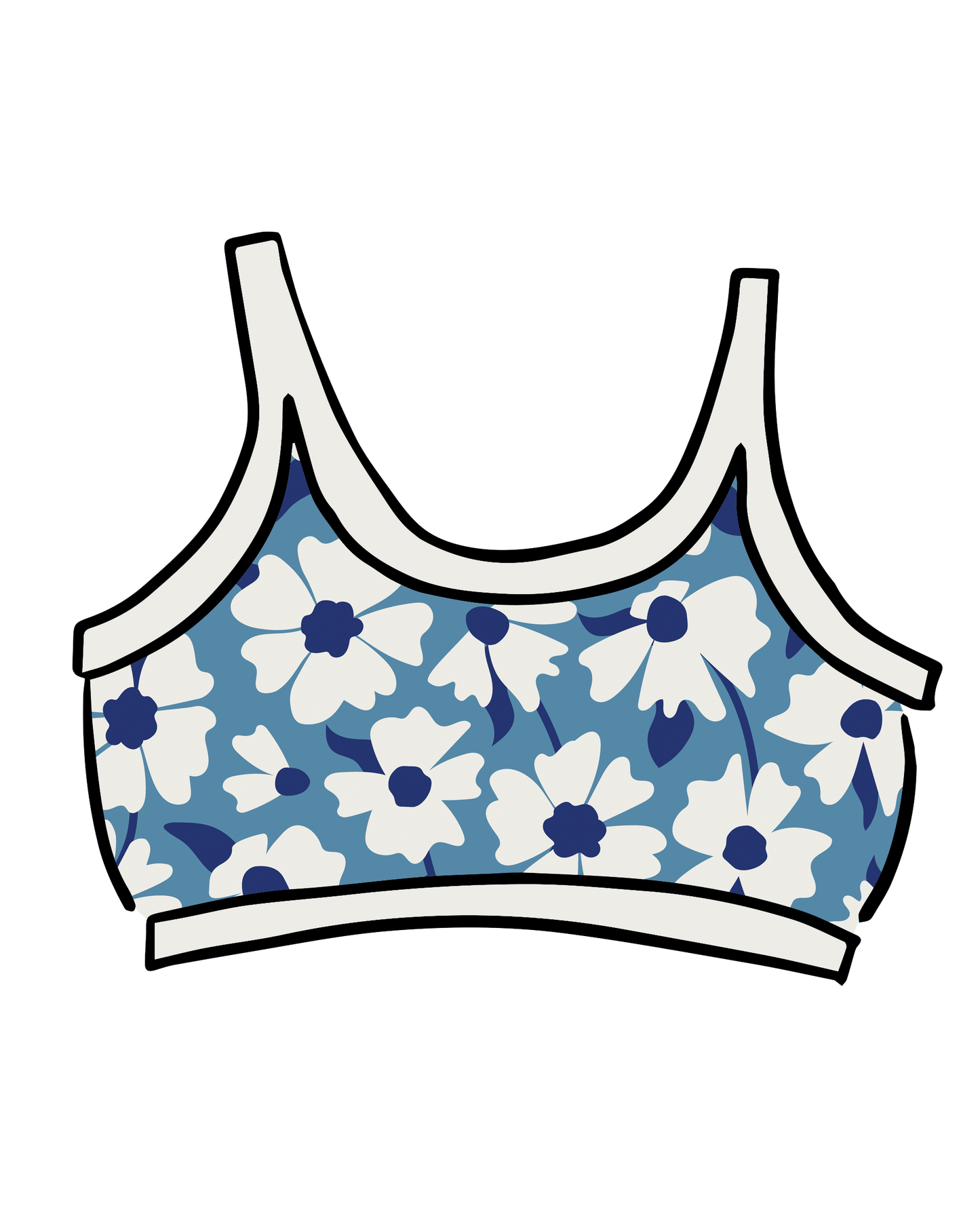 Longline Bra Moody Blooms