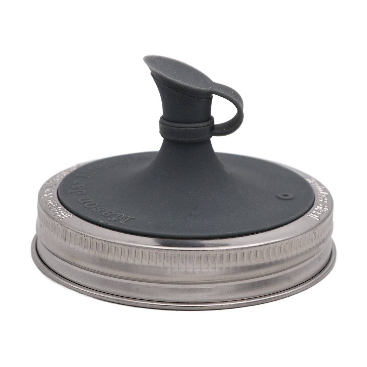 Oil Cruet Pour Lid for Mason Jars - Silicone with Stainless Steel Band