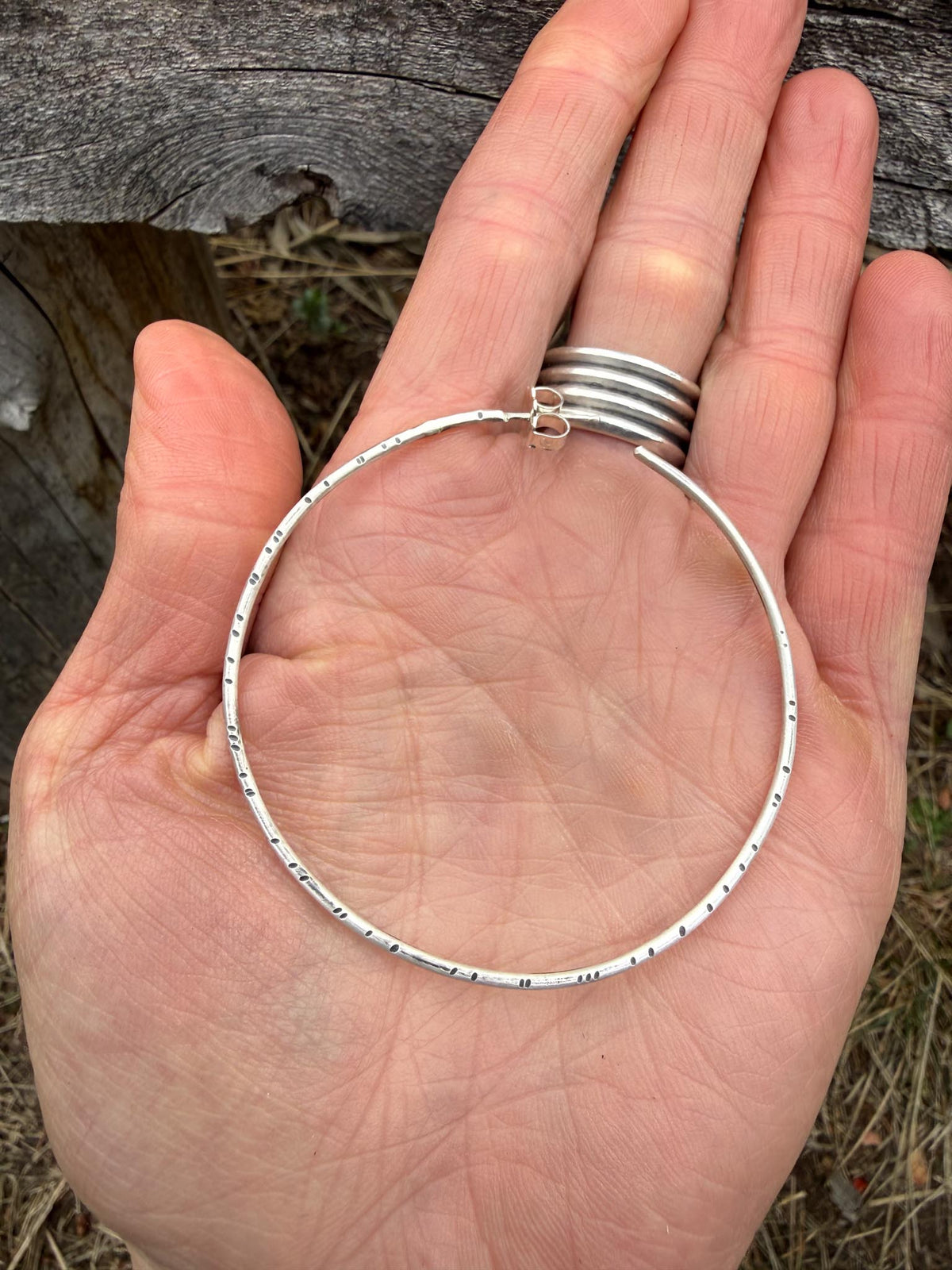 Trace Hoops | Sterling Silver