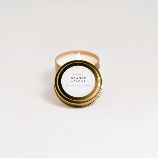 Orange + Clove Travel Tin Candle