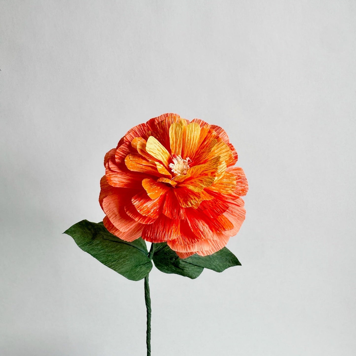 Zinnia Single Stem | Handcrafted Paper Flower